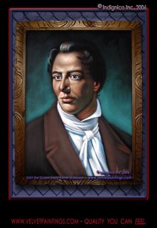 Original Mormon Joseph Smith Mexican Velvet Painting