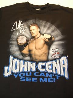 John Cena Signature CanT See Me WWE T Shirt Medium