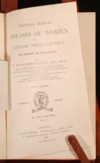 1904 Manual Diseases Women Uterine Macnaughton Jones