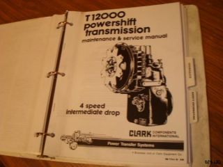 Clark Transmission Dana Gresen Hydraulic Service Parts Manual TL54A