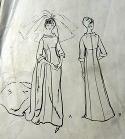  1960s Wedding Dress Vogue John Cavanagh Sewing Pattern 12 32