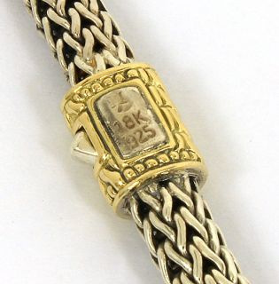 John Hardy 6mm Sterling 18K Gold Classic Woven 16" Necklace  