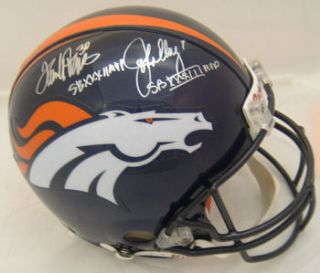 John Elway Terrell Davis Autographed Signed Proline Helmet Broncos w SB MVP  