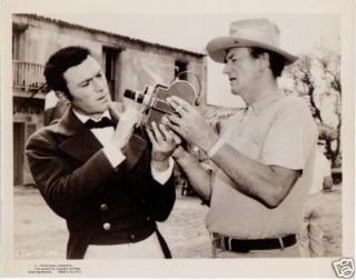 John Wayne Laurence Harvey During A Break of The Alamo  