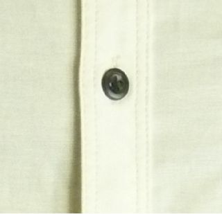 Mens Casual John Tungatt Designer Button Down Cream Black Oxford Shirt XLarge  