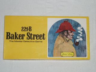 1977 221B Baker Street Board Game Sherlock Holmes Game Complete  