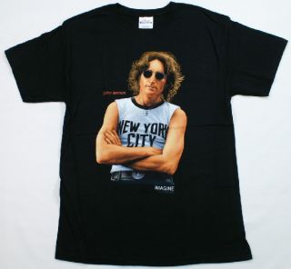 John Lennon Imagine T Shirt Beatles Music Rock Roll Concert Black  