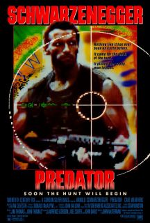 Predator movie POSTER 27x40 Arnold Schwarzenegger Jesse Ventura Sonny Landham  