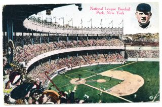 1910 John McGraw Polo Grounds Baseball Postcard Post Card New York Giants  