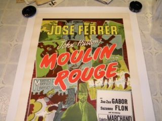 Moulin Rouge John Huston British Poster Linen Mounted C1950SRR Best Graphics  
