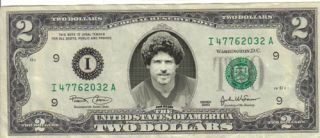Washington Redskins John Riggins $2 Dollar Bill Mint RARE $1  
