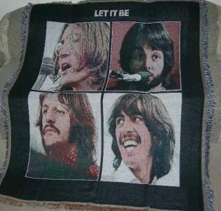 New The Beatles Let It Be Faces Album Image Afghan Throw Blanket John Lennon  