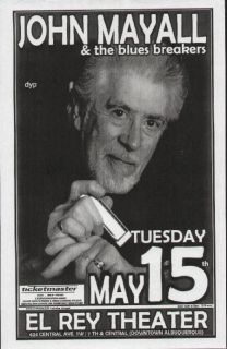 John Mayall Original Concert Poster Albuquerque  