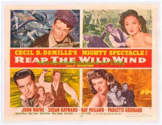 Reap The Wild Wind Movie Poster R1954 H Sht John Wayne  