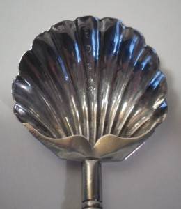 A George III Silver John Turner 'Shell' Caddy Spoon Birmingham 1786  