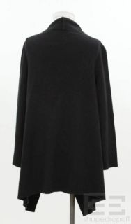 St John Collection Black Knit Draped Cardigan Size P  