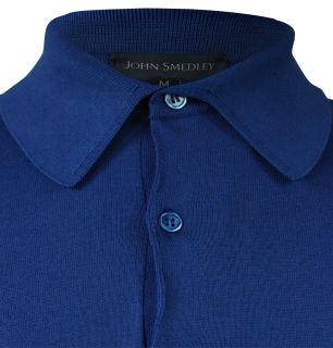 John Smedley Milo Polo Shirt Bluebird  