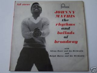 Johnny Mathis Rhythms Ballads of Broadway 2 LP Mono  