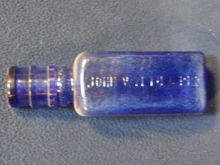 John Wyeth Cobalt Bottle Dose Cap 1899 72516  