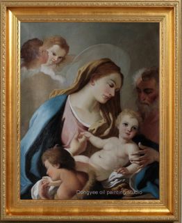 61x80cm Master Francesco de Mura Holy Family with the Infant St John The Baptist  