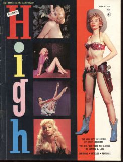 HIGH March 1959 Lili St Cyr JOI LANSING Lilly Christine Cover VERY FINE  