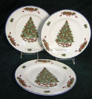 Johnson Brothers Victorian Christmas Set of 3 Dinner Plates NEW  