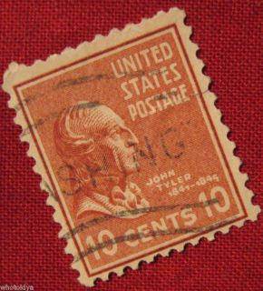 1938 John Tyler 10 Cent US Postage Stamp US 815  