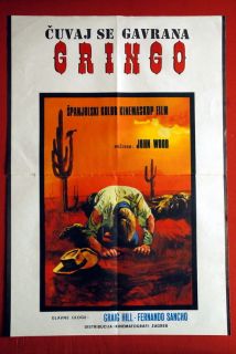 Crows Will Dig Your Grave Western John Wood 1971 EXYU Movie Poster  