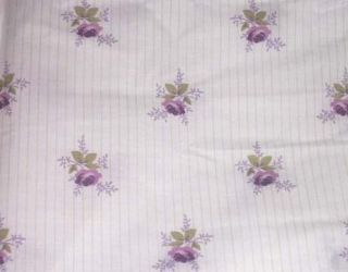 Rachel Ashwell Viola Fabric Violet Floral Stripe yd New  
