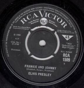 Elvis Presley Frankie and Johnny 7" B w Please Don'T Stop Loving Me RCA1509 UK  