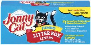 Jonny Cat Jumbo Litter Box Drawstring Liner 5 Ct  