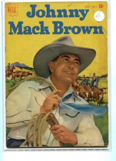 JOHNNY MACK BROWN 5 SOLID GRADE PHOTO COVER DELL GEM  