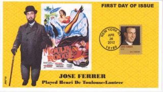JVC Cachets 2012 Actor Jose Ferrer Issue 'Moulin Rouge' First Day Cover FDC  