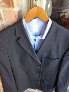 Joseph A Bank Navy Wool 3 Btn Mens Blazer Jacket Sport Suit Coat 46L 46 Long  