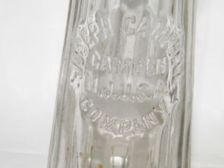Vintage Joseph Campbell Co Glass Ketchup Catsup Bottle Camden NJ  