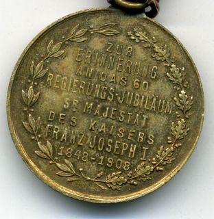 Austria Bronze Medal 1908 Franz Joseph  