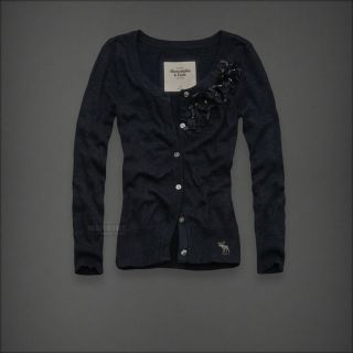 Abercrombie 78$ Jorie Cardigan Sweater Navy XS M  