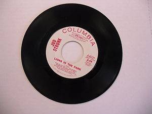 Jud Strunk David's Place Lions in The Dark Promo 45 RPM  