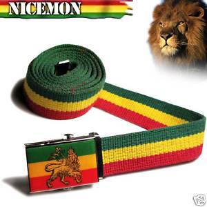 Lion Of Judah Rasta Rastafari Belt Jamaica Marley Africa Ethopia Selassie NEW  