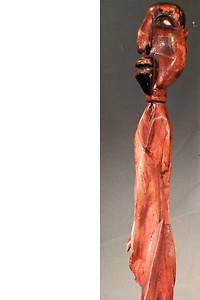 Antique African American Carved Wood Cane Bust Portrait Joseph Signed Folk Art  