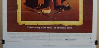 1972 The Life Times of Judge Roy Bean Original 27x41 Movie Poster Paul Newman  