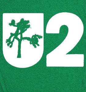 U2 Joshua Tree vintage T SHIRT green Irish concert rock band 80s Tee  