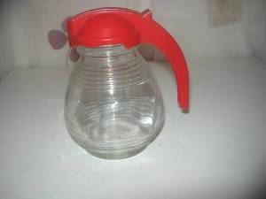 Retro 50s 60s Glass Easy Pour Milk or Juice Jug  