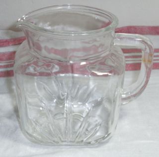 Federal Star Glass Juice Pitcher  