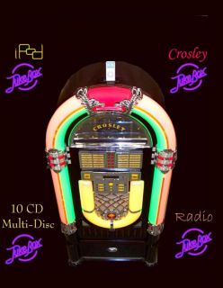Crosley Neon Bubbler Jukebox iPod Dock 4 Speaker Sale  