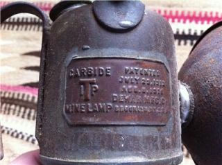 Antique 1918 ITP Carbide Mine Lamp Dewar Mfg Brooklyn NY Old Miner's Lamp  