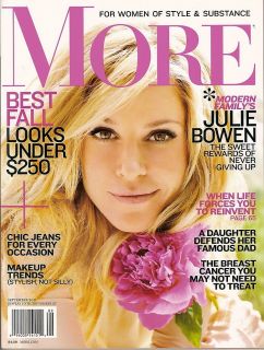 More Magazine Julie Bowen Modern Family Breast Cancer September 2011