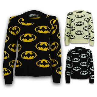 Ladies Jumper Womens Knitwear Batman Superhero Sweater Catwoman Crew