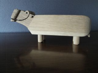 Bojesen Oak Hippo Toy Mid Century Modern Danish Finn Juhl Era