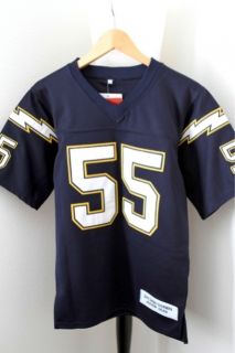 Chargers Junior Seau Navy Blue Youth Size Throwback Jersey 